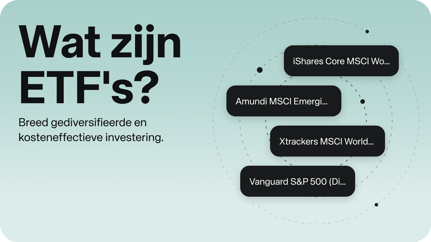Wat zijn ETF's? Breed gediversifieerde en kosteneffectieve investering.